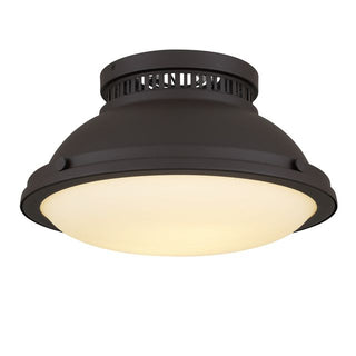 2-Light 14-in Dark Bronze London Flush Mount