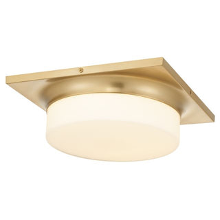 Grande Flush Mount 13-in Antique Brass Integrated LED