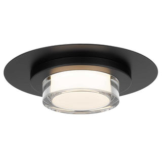 Plate Flush Mount 12 inch Black LED