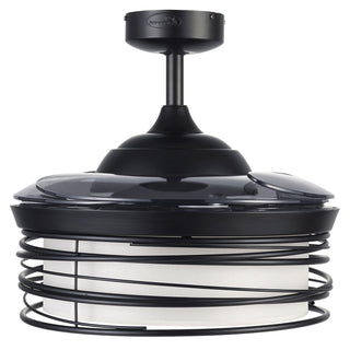 Luna 48" Black Retractable Blade Fan w/Color Adjustable LED (Remote Included)