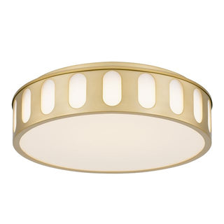 Opera 15.15-in Antique Brass Integrated LED Flush Mount