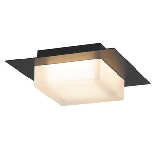 Foursquare Flush Mount 8 inch Black LED
