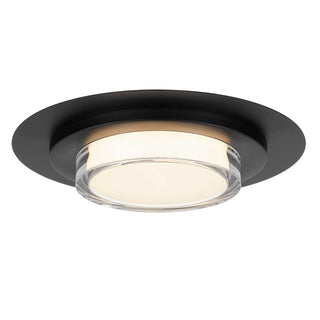 Plate Flush Mount Round 16 inch Black LED