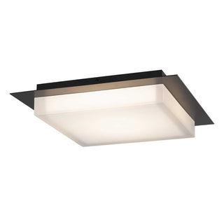 Foursquare Flush Mount 14 inch Black LED