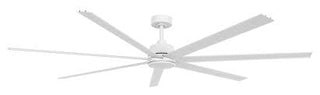 Atlanta 72" Indoor/Outdoor DC Fan w/LED Light White w/White Blades (Remote Included)