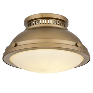 1-Light 11-in Polished Brass London Flush Mount